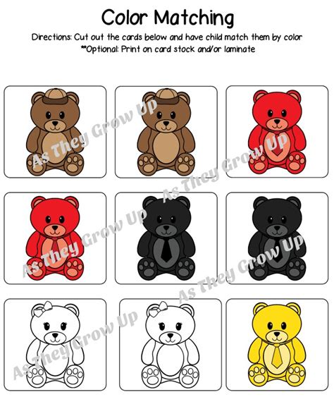 Counting Bears Printable