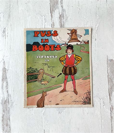 Vintage Paperback Book Puss in Boots Children Kids - Etsy