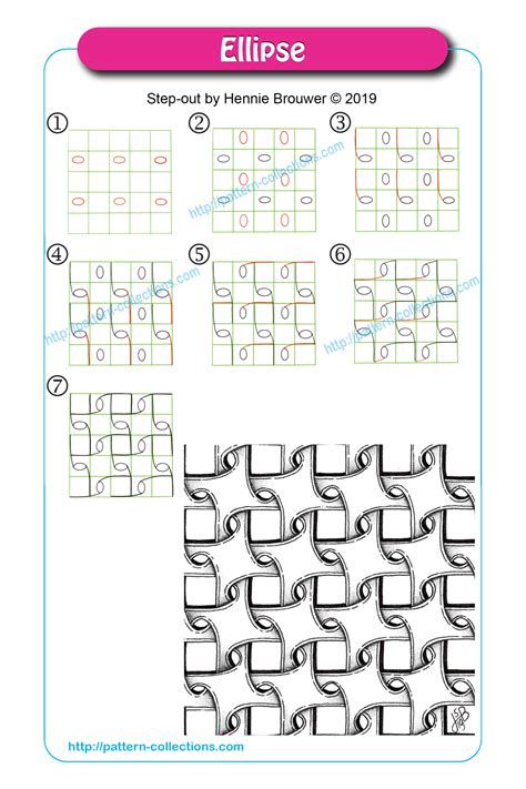 Ellipse – pattern-collections.com | Zentangle patterns, Zentangle, Easy ...