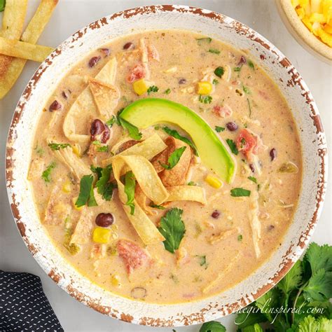 Creamy Chicken Tortilla Soup (Crock Pot Recipe) - girl. Inspired.