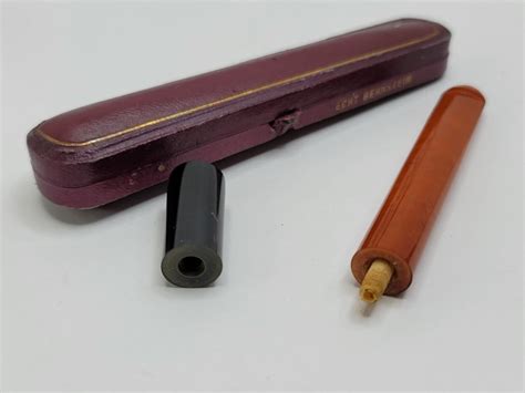 Antique Genuine Amber Cigar Cigarette Holder Tobacco Pipe, w/ Case ...