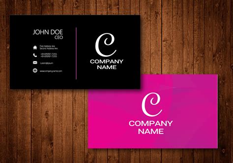 Creative Business Card with Glow colorful background - Download Free Vector Art, Stock Graphics ...