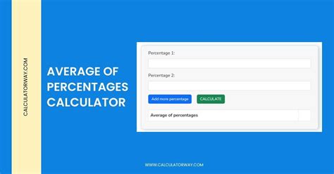 Average of percentages calculator - Calculatorway