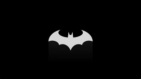 Batman sign Wallpaper 4K, Black background, DC Superheroes