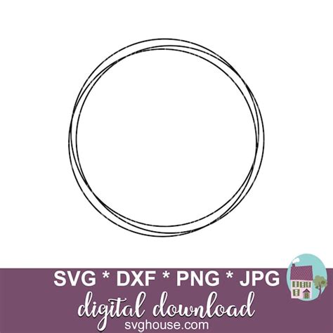 Circle Frame SVG Wire Circle Monogram Frame Svg SVG Files | Etsy UK