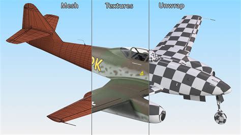 Fighter Aircraft Messerschmitt Me 262 Schwalbe Rigged 3D Model 3D Model $129 - .unknown .max ...