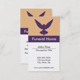 Funeral Home Business Card | Zazzle