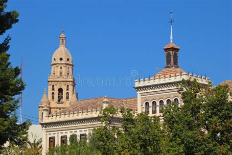 View of the Murcia Cathedral Behind the Edificio Convalecencia, Spain Stock Image - Image of ...