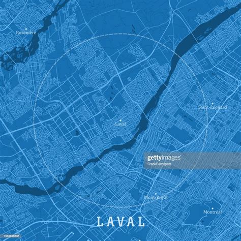 Laval Qc City Vector Road Map Blue Text High-Res Vector Graphic - Getty ...