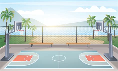 Cartoon Basketball Court 10366317 Vector Art at Vecteezy