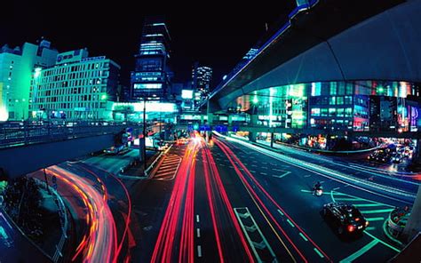 HD wallpaper: street at night time, LED China Town cityscape by night ...