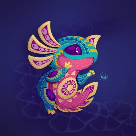 EN/RU Hi! This is my Alebrije Axolotl for Character Design Challenge! Click on link in bio to ...