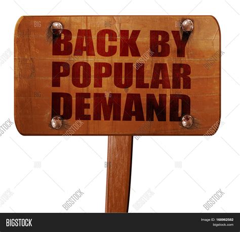 Back By Popular Demand Image & Photo (Free Trial) | Bigstock