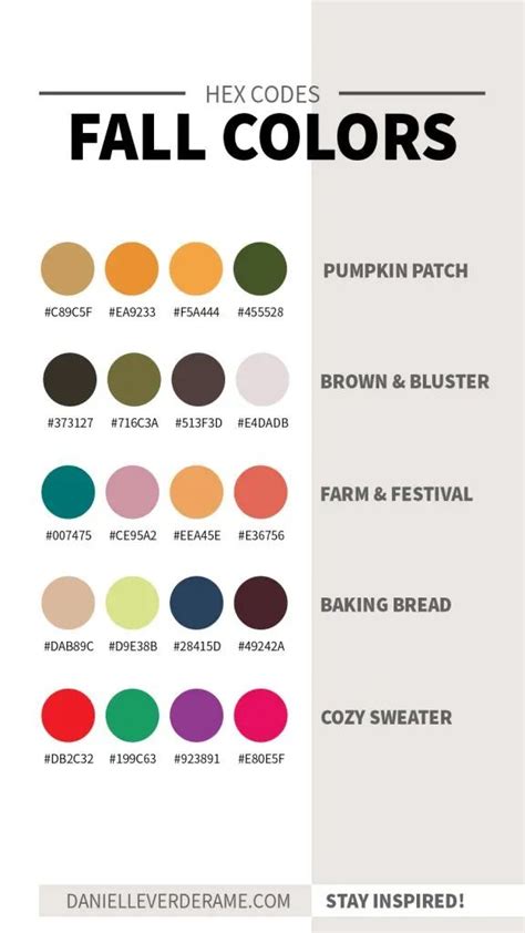 Fall Color Palettes to Help You Hail the Great Pumpkin with Hex Codes | Hex color palette, Fall ...