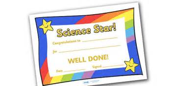 FREE! - Science Star Award (teacher made)