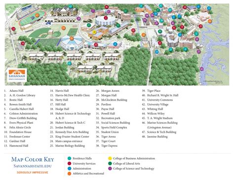 University Map - Savannah State - Modern Campus Catalog™