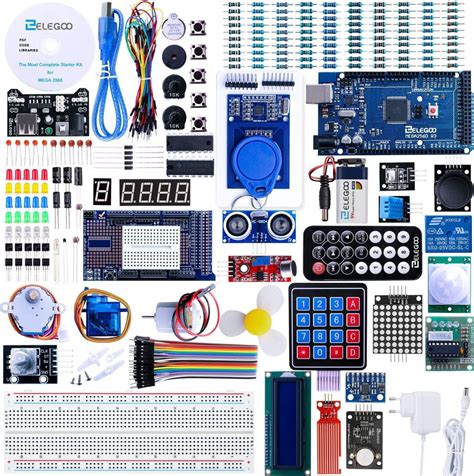 ELEGOO Mega2560 Starter Kit for Arduino Project, MEGA2560 R3 Microcontroller and Many Electronic ...