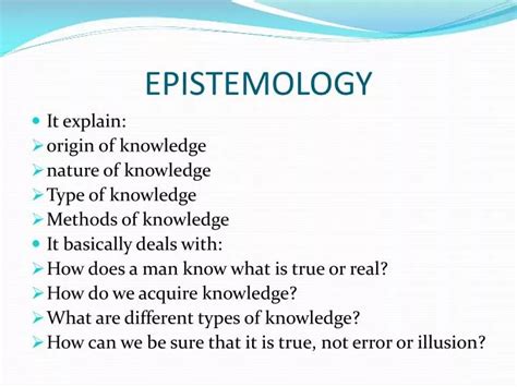 PPT - EPISTEMOLOGY PowerPoint Presentation, free download - ID:3849432