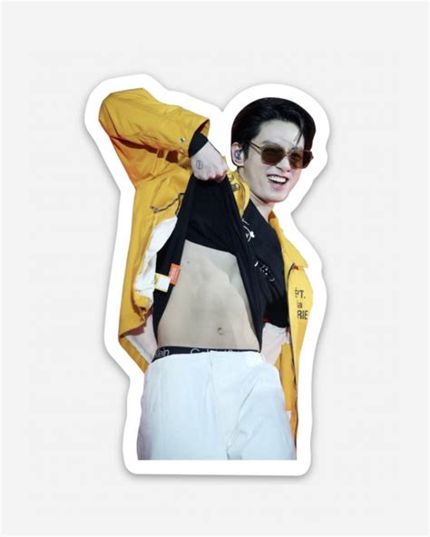 BTS JK Jungkook Abs Sticker | Etsy