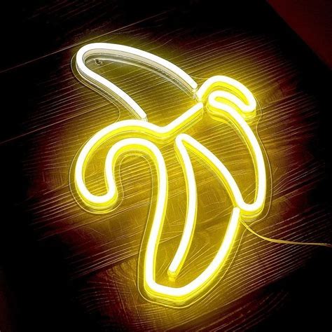 Banana Neon Sign Neon Sign Art, Neon Signs, Bar Lighting, Neon Lighting, Hanging Art, Hanging ...