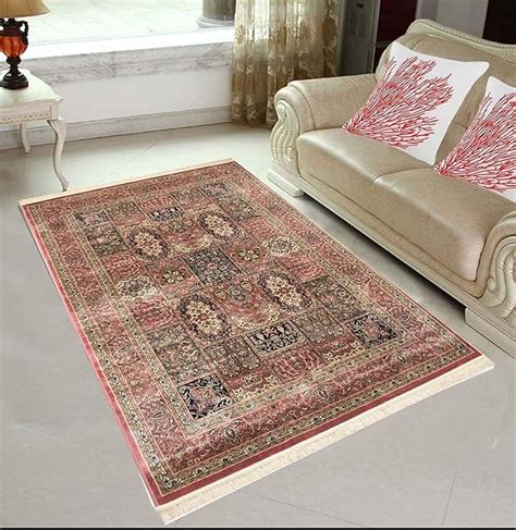 Buy Indian Carpet and Arts Soft Traditional Kashmiri Silk Rugs for ...