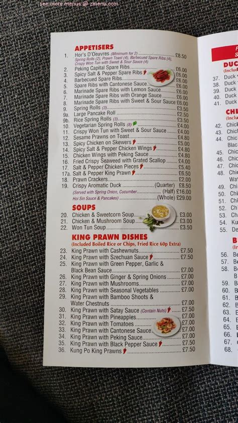 Menu at China Inn fast food, York