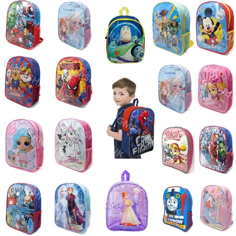 Boys Girls Kids Backpack Junior Toddlers Character Rucksack School ...