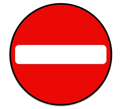 No Entry Symbol for Restricted Access and Traffic Clipart | PNG All