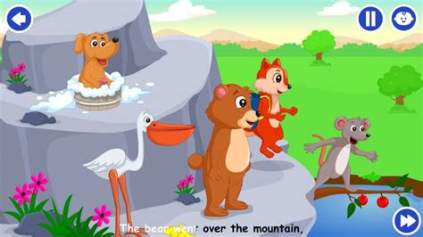 Bear Went Over The Mountain Lyrics | Songs For Your Kids - KidloLand