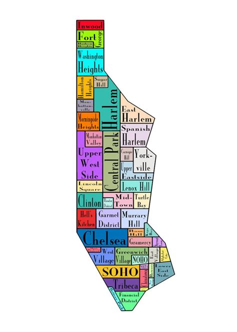 Printable Map Of Manhattan Neighborhoods - United States Map