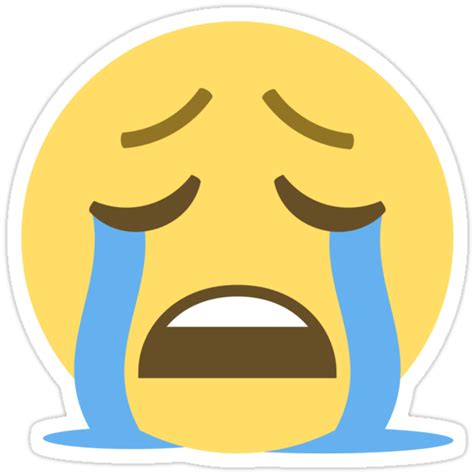 "SAD EMOJI- Crying emoji" Stickers by perspectiveis | Redbubble