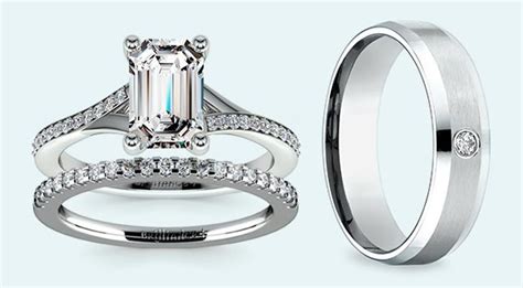 Emerald Cut Diamond Wedding Sets