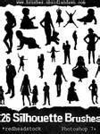 Silhouettes Photoshop and GIMP Brushes by redheadstock on DeviantArt