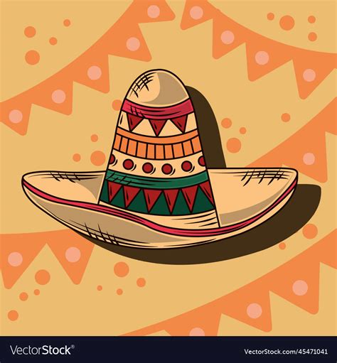 Mexican hat design Royalty Free Vector Image - VectorStock