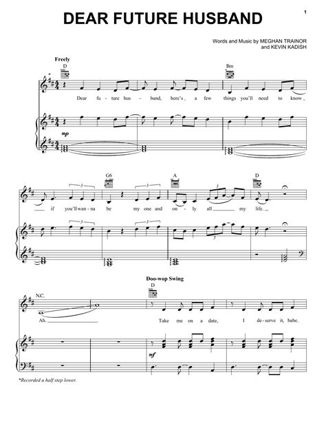 Dear Future Husband | Sheet Music Direct