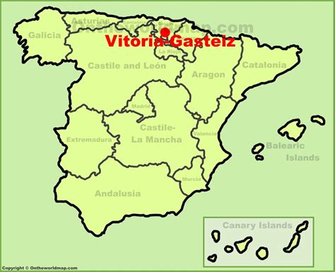 Vitoria-Gasteiz location on the Spain map - Ontheworldmap.com