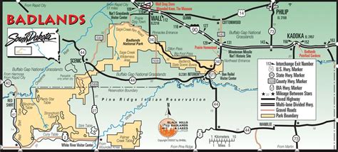 Badlands National Park Map ~ AFP CV