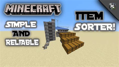 Minecraft: Simple Item Sorter Design (1.17) - YouTube