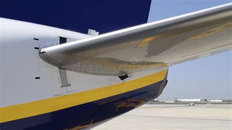 Details and Close-up of the Stabilator, All-moving Tail or All-flying Tail of an Aircraft ...