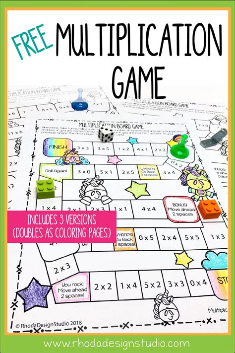 Multiplication Math Games Printable