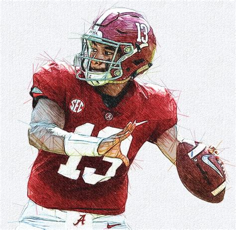 Tua Tagovailoa - Alabama QB | Football illustration