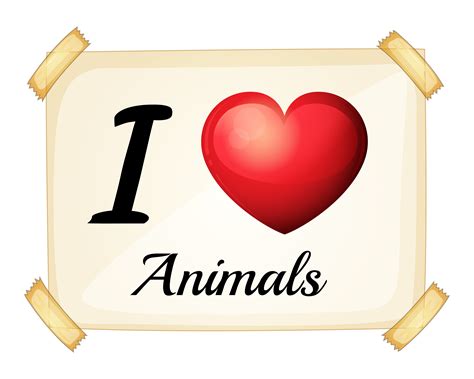 I love animals 363446 Vector Art at Vecteezy