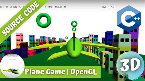 3D Plane Game with source code | OpenGL | C++ | Planet : rksazid - YouTube