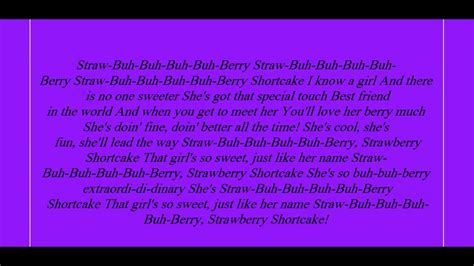 Strawberry Shortcake Theme Song Lyrics - YouTube