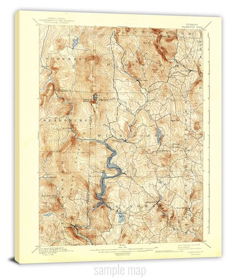 Virginia-USGS Historical Topo Maps W - Canvas Wrap