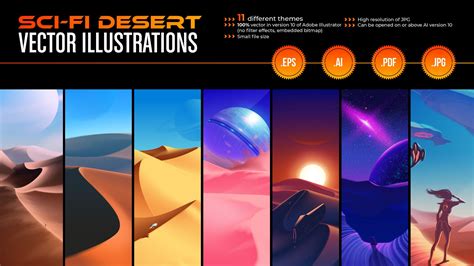 ArtStation - Vector Illustration for Sci-Fi Desert Art | Artworks