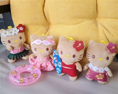 Sanrio Hawaiian Hello Kitty Plush Toy, Soft Brown Swim Ring Hawaii ...