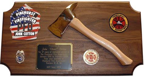 Medium Firefighter Axe Plaque - Fire Axe Award