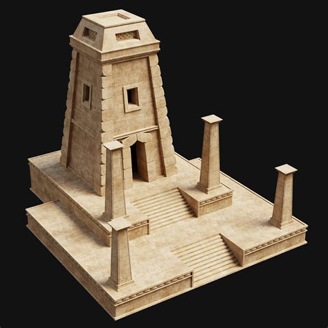 Ancient Temple Church Egypt Desert Collection - 3D Model by Enterables