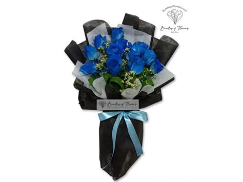 12 Blue Roses